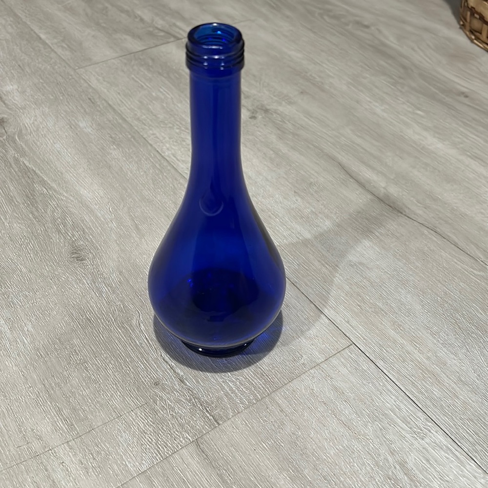 Cobalt  Blue Glass Bottle  Aqua  Della Madonna Italy
